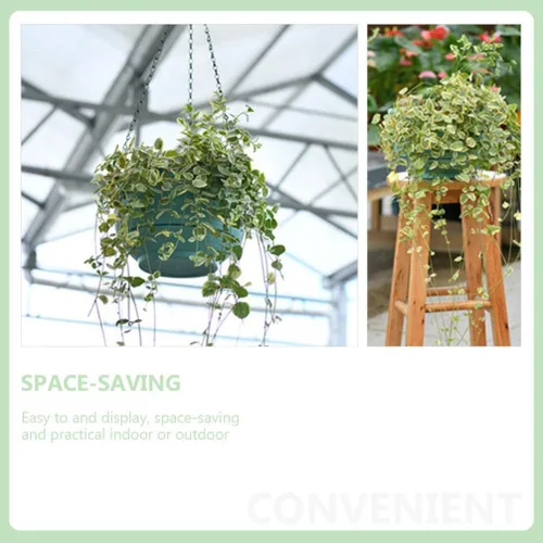 Miniatura 5 de Cabilock Cesta de riego automático, 2 piezas, maceta colgante de riego automático para interiores y exteriores, cesta colgante de plantas verdes