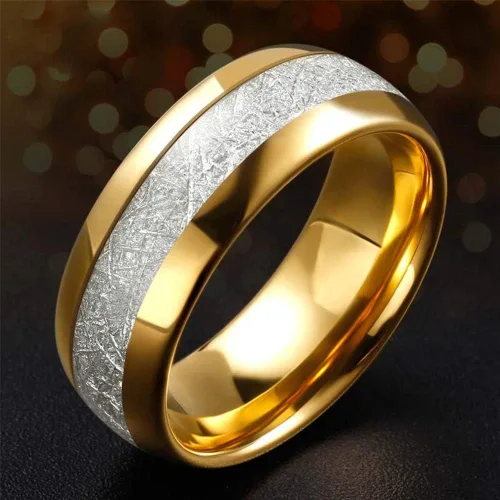 Miniatura 6 de LOVERSRING Juego de anillos de boda para él y para ella, 2 piezas de anillos de compromiso de boda de circonita cúbica de oro amarillo de 10