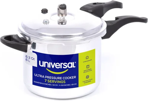 Miniatura 8 de Universal Olla a presión pequeña antióxido (3.7 cuartos / 3.5 litros), olla a presión de aluminio para 4 porciones, distribución uniforme del calor