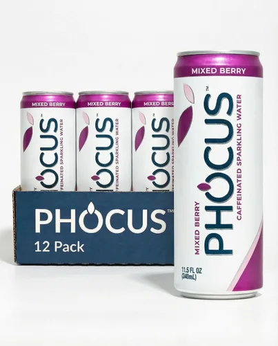 Miniatura 11 de Phocus Energy Boost, manzana crujiente Sin azúcar 75 mg de cafeína + L-teanina 0 calorías Sabores naturales y edulcorantes 11.5 onzas