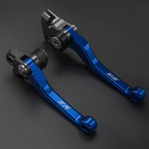 Miniatura 4 de Krace Juego de palancas de freno y embrague pivotantes CNC para motocross de bicicleta de tierra compatible con YZ80/85 2001 2002 2003 2004 2005