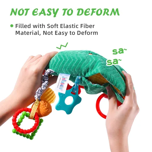 Miniatura 5 de Jollybaby Sonajeros de bebé, juguetes colgantes para asiento de automóvil, cuna, cochecito, gimnasio, juguetes sensoriales Montessori de felpa