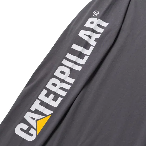 Miniatura 28 de Caterpillar Camisas largas con capucha para hombre con protección UPF 50, control de humedad y logotipo de gato en la manga