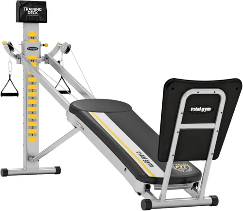 Total Gym Fit Anniversary Edition, máquina de ejercicios inclinados para entrenamiento en casa con sistema de parte superior del cuerpo, 14 niveles