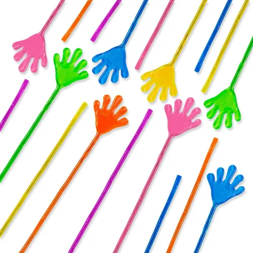 Miniatura 3 de Manos pegajosas mini de purpurina y vinilo, juguetes para niños regalos de cumpleaños, cumpleaños – 1 1/4 pulgadas (72 total)