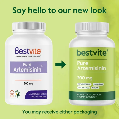 Miniatura 6 de BESTVITE Artemisinina 200mg por cápsula (60 cápsulas vegetarianas) - Sin estearatos - Sin agentes de flujo - Vegano - Sin OMG - Sin gluten