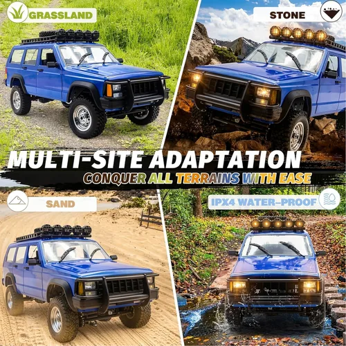 Miniatura 4 de Goolsky RC Rock Crawler, coche de control remoto a escala 1:12, camión RC todoterreno 4WD, vehículo de escalada de 2.4 Ghz, automóvil RC con luces