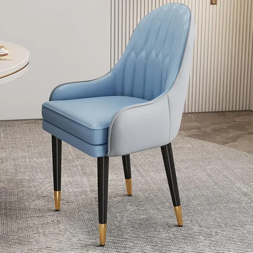 Miniatura 11 de Sillas de comedor modernas, sillas de comedor tapizadas de piel sintética de mediados de siglo, sillas auxiliares de ocio con patas de metal para 15