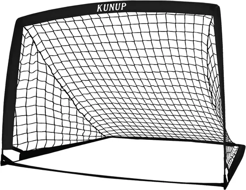Portería de fútbol portátil de 5 x 3, 6 x 4, 9 x 5 pies, para patio trasero, red de práctica de fútbol plegable con bolsa de transporte para niños