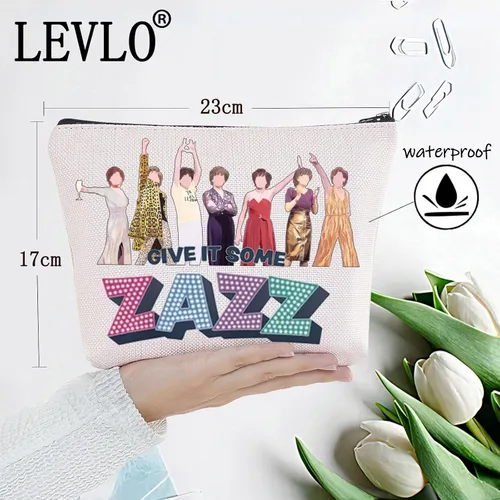Miniatura 2 de LEVLO Bolsa de maquillaje cosmético musical para baile de graduación, regalo inspirado en personajes musicales, dale algo de Zazz, Zazz, Bolsa