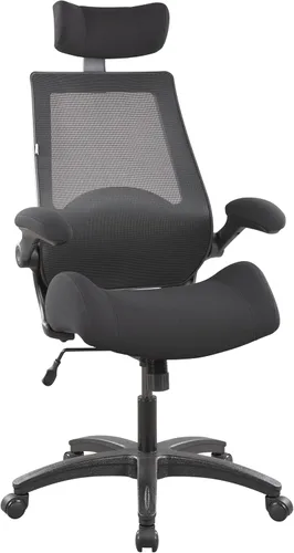BOLISS Silla de escritorio ergonómica de oficina de 400 libras, grande y alta con asiento ancho, silla ejecutiva de malla con respaldo alto con Negro
