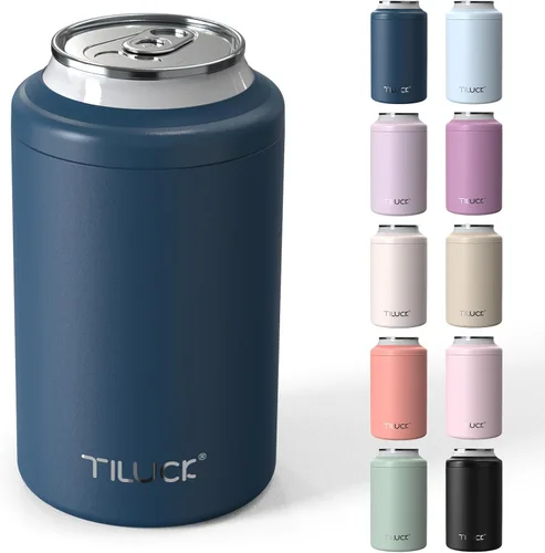 Miniatura 23 de TILUCK Enfriador de Latas Delgadas para Cerveza Delgada y Seltzer Duro, Acero Inoxidable, Acero Inoxidable Aislado de Doble Pared para Latas Cactus