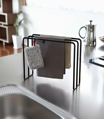 Miniatura 3 de Yamazaki Home Tower - Percha para paños de cocina - Acero Negro