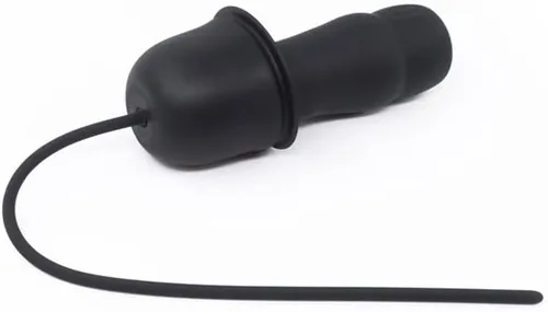 Miniatura 2 de Sonido vibratorio eléctrico de silicona para hombres, estimulación de uretra, masturbador de entrenamiento del pene masculino (A)