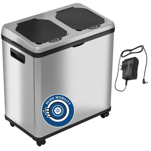 Miniatura 8 de iTouchless Bote de basura con sensor de 13 galones con desodorante (paquete de 2), acero inoxidable, apertura de tapa grande