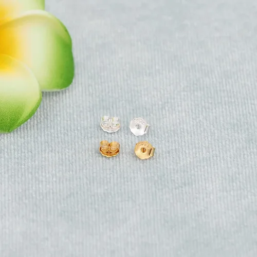 Miniatura 6 de 16 unidades/8 pares de aretes chapados en oro de 18 quilates para tachuelas, de plata de ley 925, no se decolora, seguro, hipoalergénico seguro
