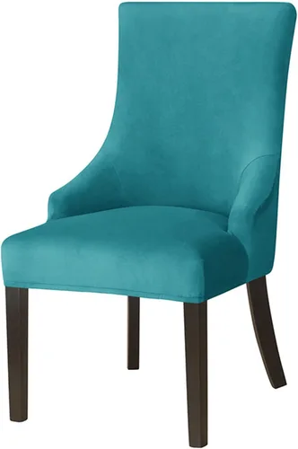 Miniatura 18 de N/A Funda elástica de terciopelo para silla con respaldo de ala, sin brazos, reutilizable, funda para silla lateral con respaldo de ala, fundas