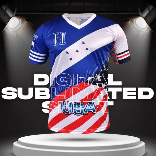 Miniatura 7 de Fury Camiseta de fútbol Honduras y USA Flag Mix - Camiseta de fútbol Honduras - Camiseta de Futbol Honduras Jersey HombreMujerUnisex