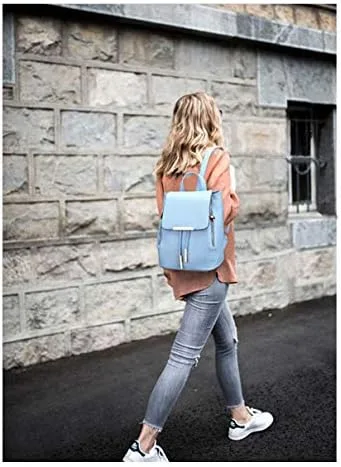 Miniatura 7 de Pahajim - Mochila de cuero sintético con zíper casual a la moda para mujer