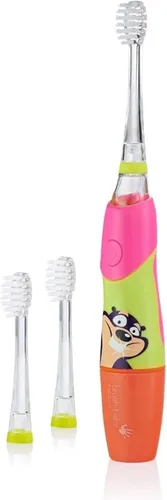 Miniatura 11 de brush-baby - KidzSonic Dinosaur Cepillo de dientes eléctrico para niños a partir de 3 años con luces LED de discoteca, vibraciones sónicas suaves