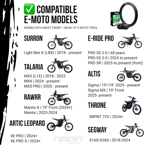 Miniatura 2 de Rippin Moto 2.75/3.00-19 Tubo interior resistente (70/100-19) de 2.5 mm de espesor - Válvula TR4 - Se ajusta a la mayoría de neumáticos de motocross