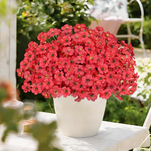 Miniatura 62 de AmyHomie 16 paquetes de flores artificiales de eucalipto negro para exteriores, resistentes a los rayos UV, flores sintéticas que no se decoloran