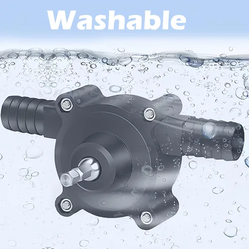 Miniatura 7 de Bomba de taladro para transferencia de agua, nuevas bombas de agua portátiles para taladro manual, mini autocebante manual, velocidad de bombeo 1