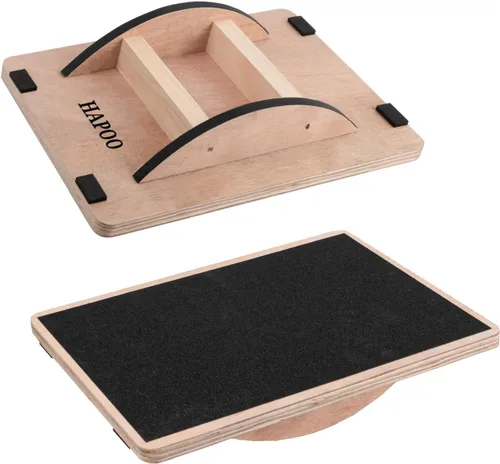 Miniatura 8 de Wooden Wobble Board for Adults - Anti-Slip Balance Board for Stand-Desk Core Strength Therapy