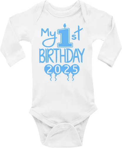 Miniatura 23 de Reaxion Traje de cuerpo entero hecho a mano para bebé niño y niña, mi primer cumpleaños 2024