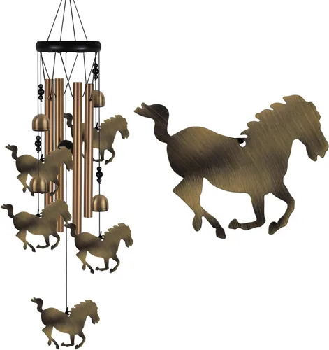 Miniatura 11 de Campanillas de viento de elefante al aire libre para decoración de interiores – Campana de viento romántica hecha a mano pura de 28 pulgadas
