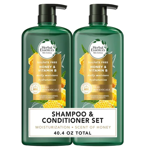 Miniatura 10 de Herbal Essences Honey - Acondicionador de humedad diario, protege y nutre el cabello seco, acondicionador hidratante con aceite de camelia