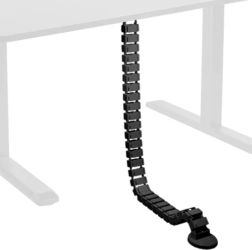 VIVO Kit de gestión de cables para debajo del escritorio Vertebrae, organizador de cables flexible de cuatro entradas ajustables para oficina en