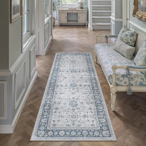 Miniatura 13 de PureCozy - Alfombra de área beige de 8 x 10, lavable, vintage, alfombra para sala de estar, dormitorio, gran alfombra suave retro de pelo bajo