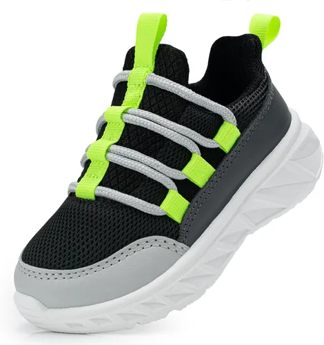 YESKIS Tenis deportivos para niños y niñas, tenis para correr, ligeros, transpirables, de malla, para caminar