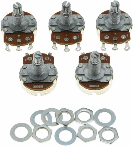 Miniatura 7 de Dopro 5pcs Audio Guitar Pots Tone 250K Guitarra Eléctrica Macetas Grandes 0.945 in Base con Corto Split Eje Guitarra Potenciómetro A250K
