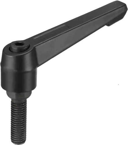 Miniatura 11 de uxcell M8 x 1.260 in Mango de sujeción ajustable Palanca de sujeción Rosca Botón de trinquete macho roscado Perillas de bloqueo Tornillo giratorio
