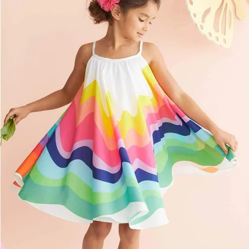 Miniatura 3 de Vestido de princesa con volantes y estampado de leopardo, para niñas y niñas, talla extra grande