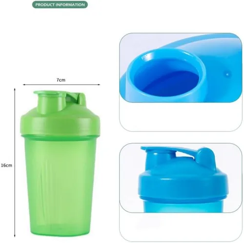 Miniatura 4 de Cekaso Batidora de botellas para batir y antes del trabajo, la mejor taza agitadora (sin BPA) con tapa de bucle clásico y bola batidora, botella