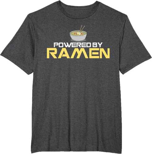 Miniatura 61 de Camiseta de fideos de anime japoneses Powered By Ramen, Negro, S