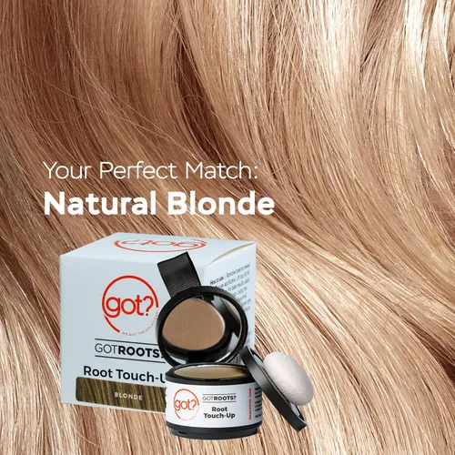 Miniatura 3 de Polvo de cobertura de raíz rubio natural, retoque instantáneo de raíces grises y polvo de línea capilar para cabello rubio natural, funciona