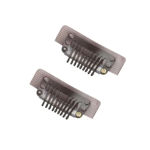 Miniatura 3 de Full Shine - Extensiones de cabello con pinzas adhesivas y extraíbles, con 2 hilos de nailon elásticos e invisibles, color castaño oscuro, 7.87