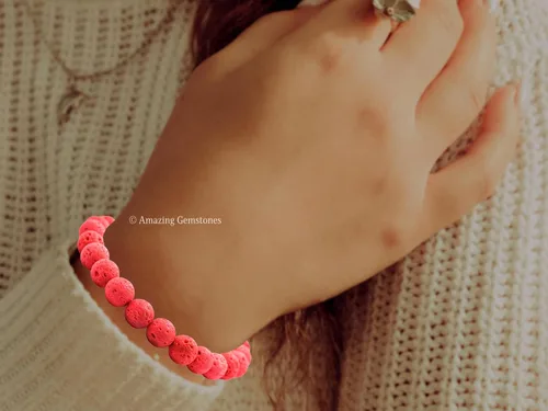 Miniatura 590 de Amazing Gemstone Pulsera de cristal para mujeres y hombres, pulsera de cristal curativo de protección, pulsera elástica con cuentas de piedras
