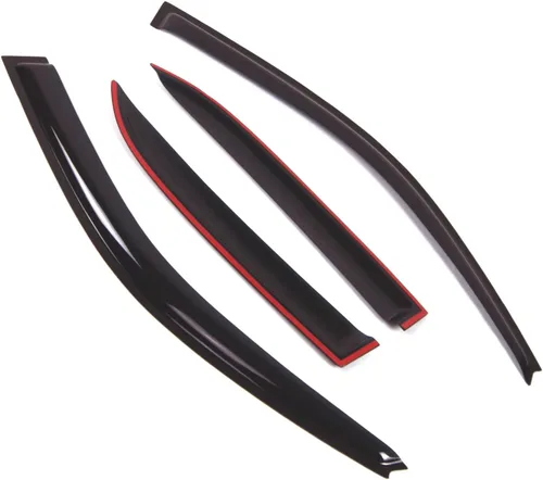 Miniatura 2 de Visor de ventana compatible con Toyota Camry 1992-1996, DGWV2-415, deflector de montaje exterior, protector de lluvia, humo oscuro, juego de 4 piezas