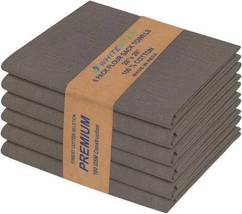 Miniatura 60 de Toallas de saco de harina, toalla de té para manualidades, toalla de cocina, toallas de secado de platos, toalla de algodón en blanco para bordado