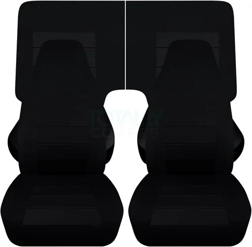 Miniatura 38 de Totally Covers Compatible con cubiertas de asiento para Chevy Camaro 1982-1992: Negro - Juego completo (23 colores) Cupé/Convertible Banco
