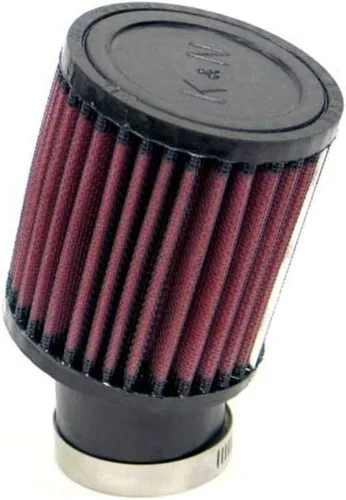 K&N Filtro de aire universal con abrazadera original de alto flujo de por vida: alto rendimiento, premium, lavable: diámetro de brida: 1.9375