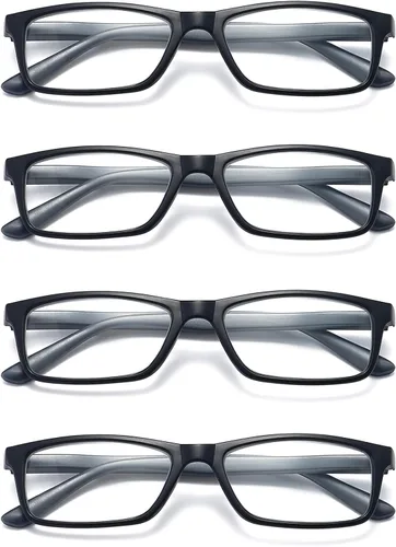 Miniatura 13 de Lentes de lectura con bloqueo de luz azul para hombres y mujeres, marco rectangular, lectores de computadora con bisagra de resorte