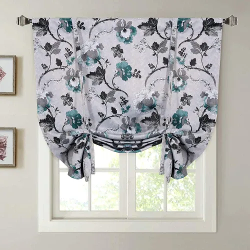 Miniatura 10 de H.VERSAILTEX Blacout - Cortina de amarre de 63 pulgadas de largo, con aislamiento térmico y bolsillo para cortinero, panel de cortina ajustable, 42