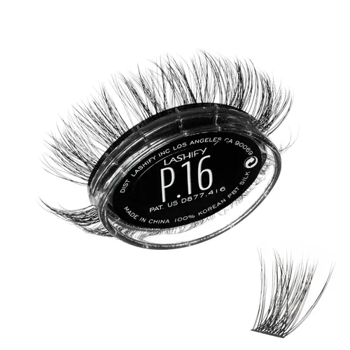 Miniatura 25 de Lashify Plushy - Pestañas postizas de 10 mm de gasa en negro, pestañas falsas fáciles de hacer DIY para un aspecto voluminoso pero aún natural