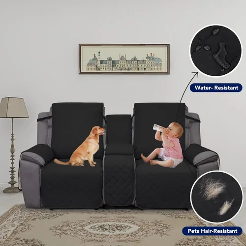 Miniatura 3 de PureFit Funda de Sofá de Dos Plazas Reclinable Reversible Resistente al Agua - Protector de Muebles Antideslizante para Reclinable de 2 Asientos